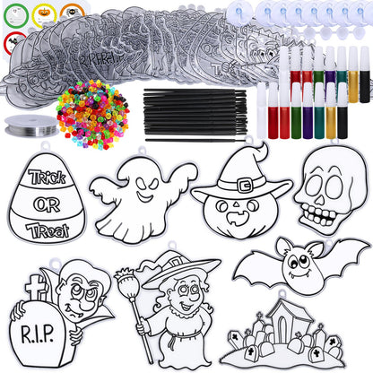 Winlyn 27 juegos de adornos de atrapasoles de Halloween