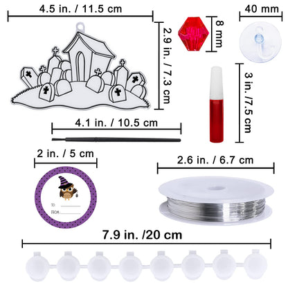 Winlyn 27 juegos de adornos de atrapasoles de Halloween
