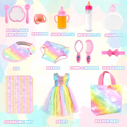 Paquete de 15 accesorios para muñecas de bebé