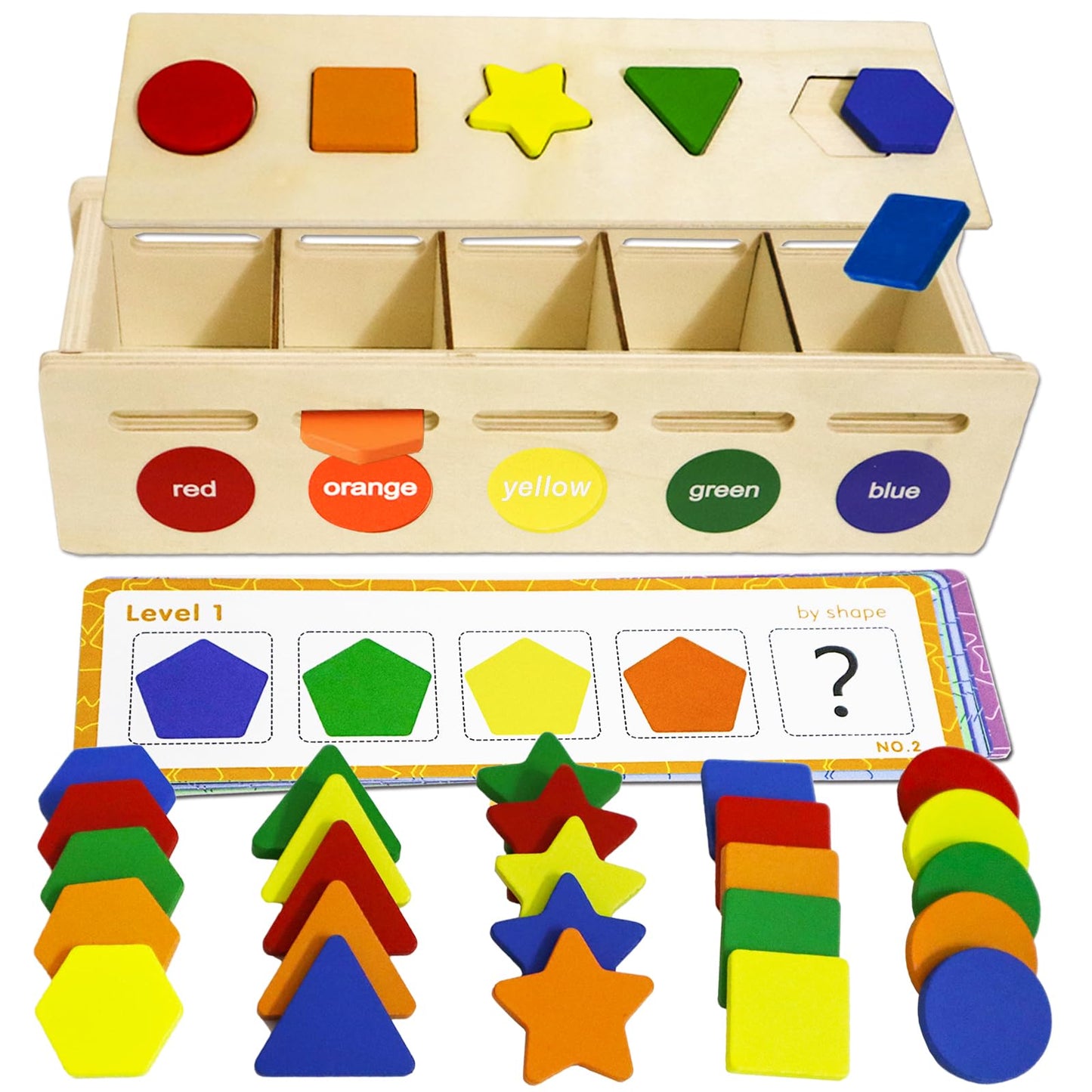 LOYUEGIYO Montessori - Juguete de madera para clasificar y combinar