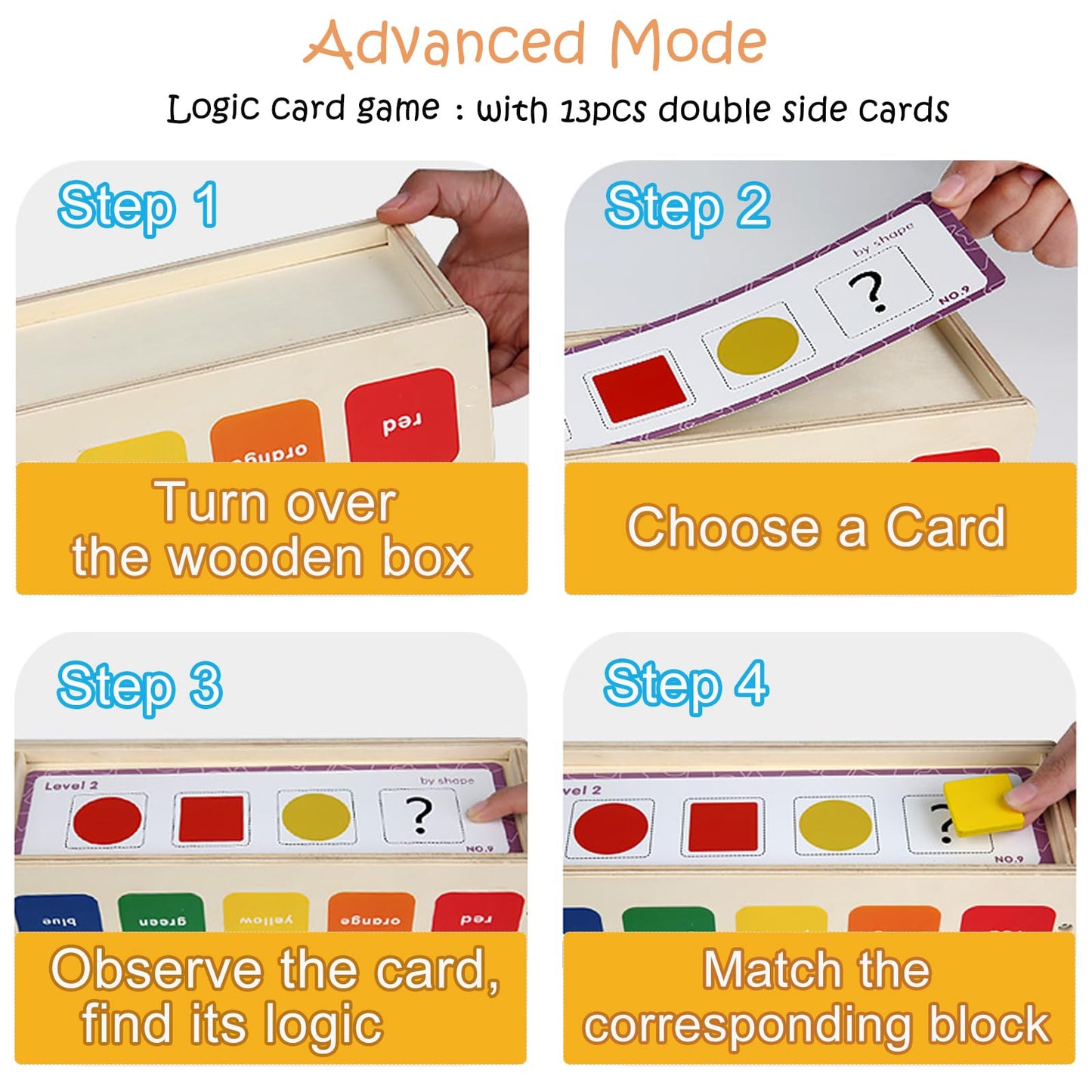 LOYUEGIYO Montessori - Juguete de madera para clasificar y combinar