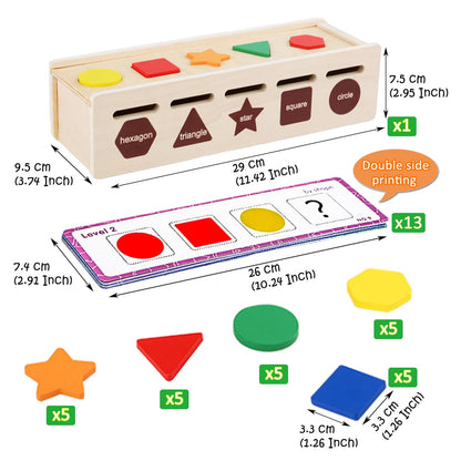 LOYUEGIYO Montessori - Juguete de madera para clasificar y combinar