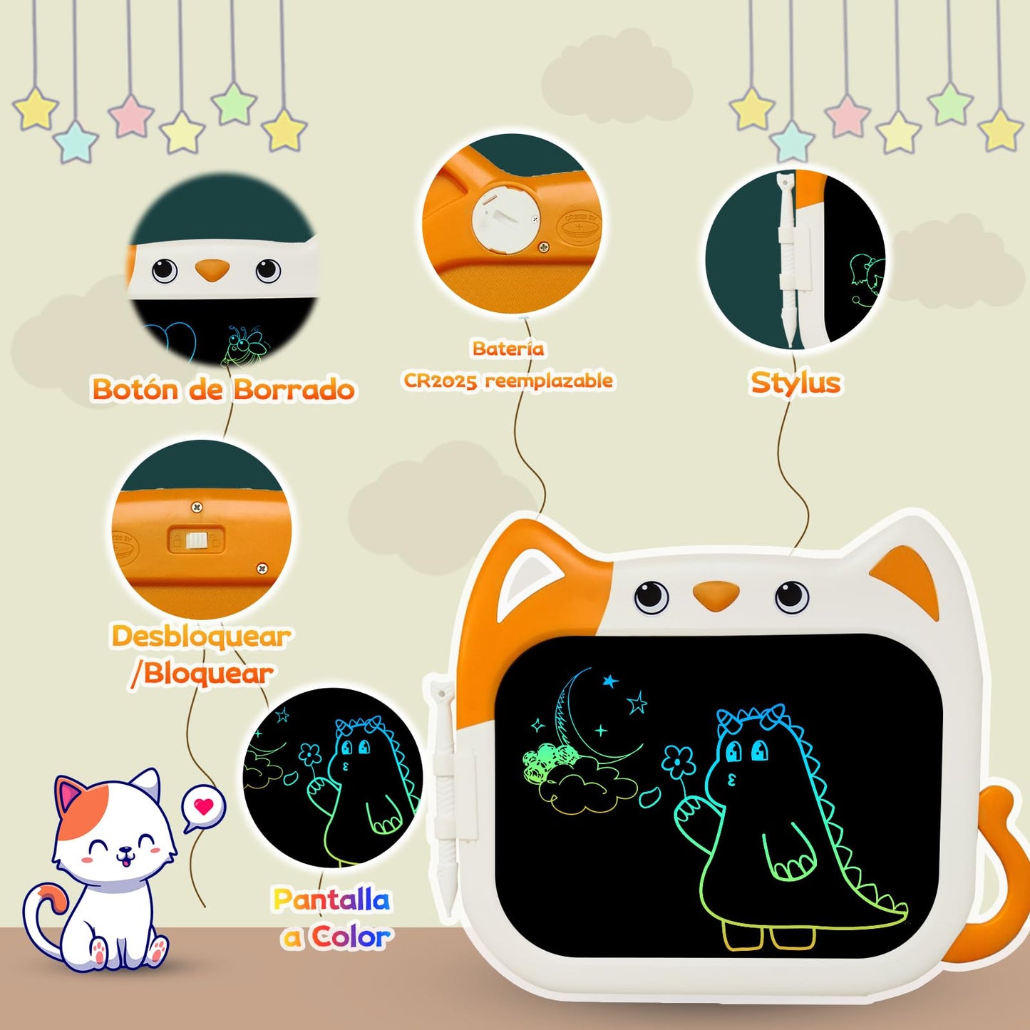 JOEAIS Tableta de escritura LCD de 10 pulgadas