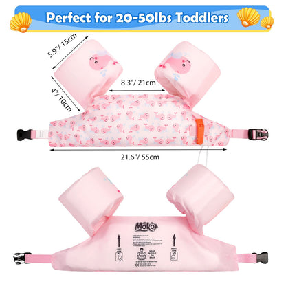 MoKo - Chaleco de natación para niños entre 20 y 50 libras