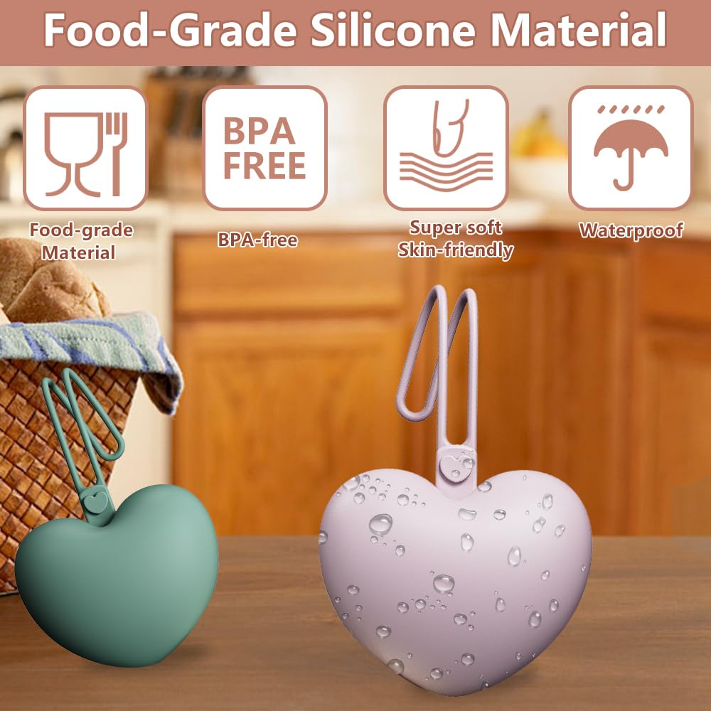 Paquete de 4 fundas para chupón, 2 bolsas portátiles de silicona para chupetes y 2 recipientes transparentes para pezones