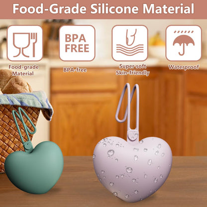 Paquete de 4 fundas para chupón, 2 bolsas portátiles de silicona para chupetes y 2 recipientes transparentes para pezones