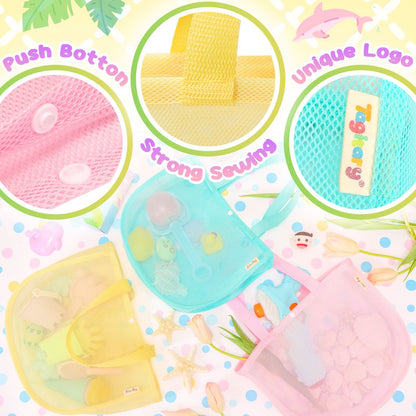 Tagitary Bolsas de malla para juguetes de playa para niños