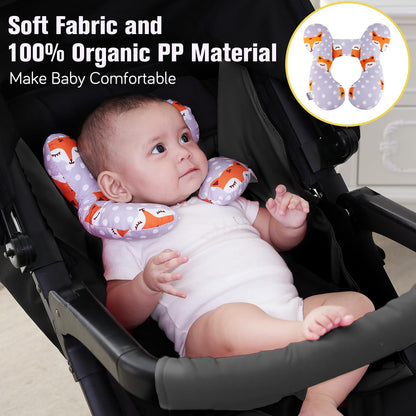Reposacabezas para bebé y almohada de apoyo para el cuello almohada para sillita de paseo