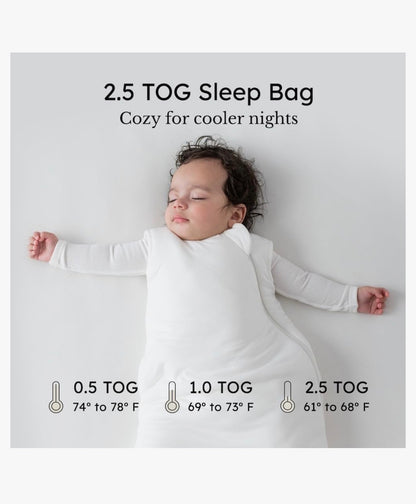 KYTE BABY Saco de dormir unisex con rayón para bebés y niños pequeños, 2,5 Tog, Talla M