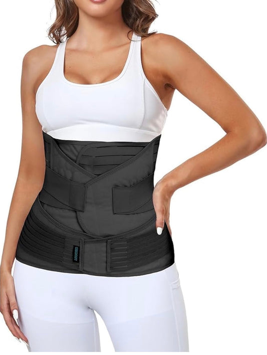 MAMODY Envoltura de recuperación de soporte posparto 3 en 1 para el vientre posparto, talla Xl
