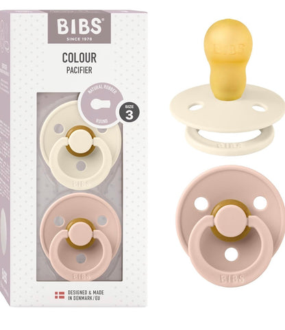 BIBS - Chupetes Colour Studio, sin BPA, juego de 2, size 1 +0m