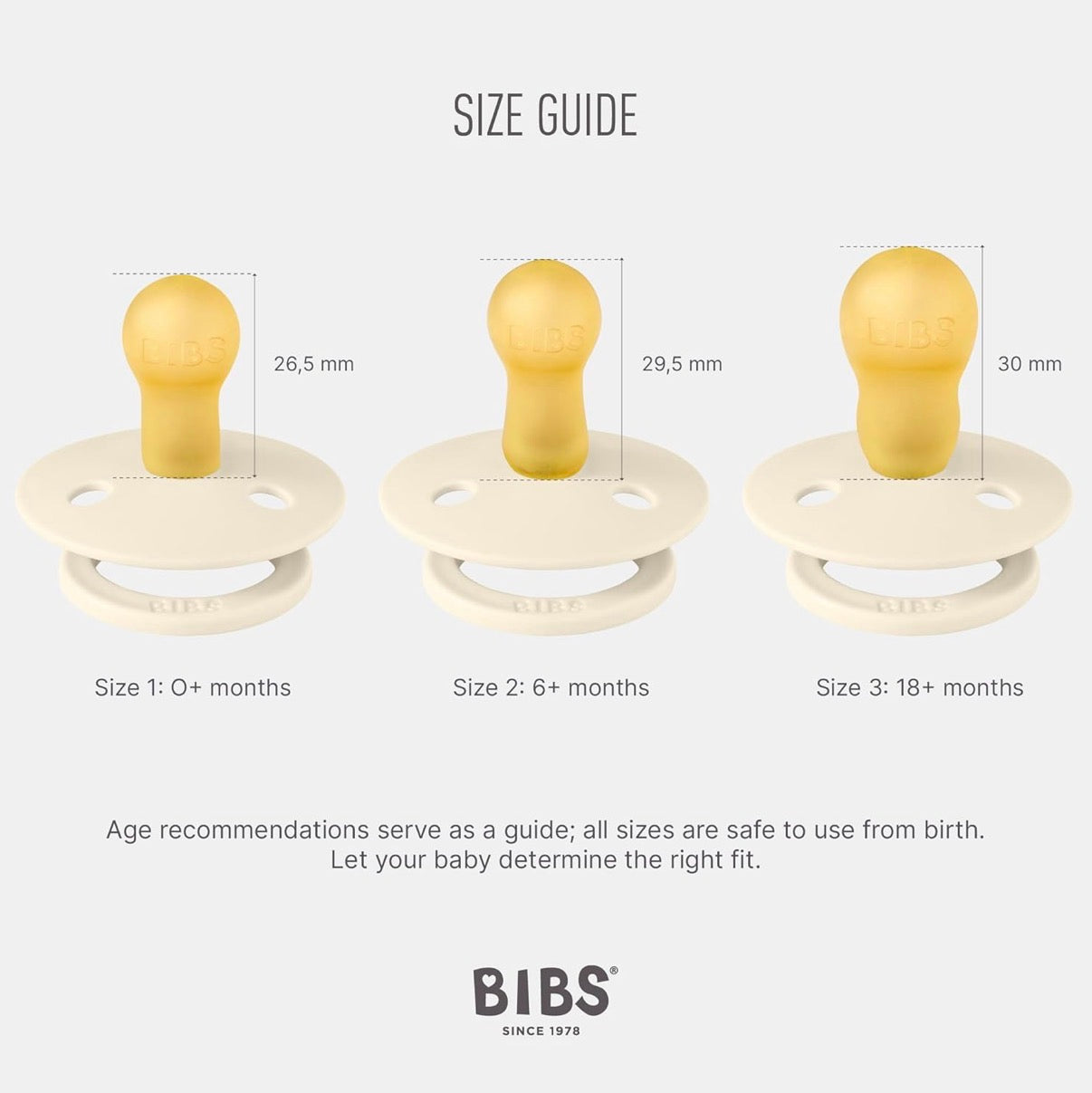BIBS - Chupetes Colour Studio, sin BPA, juego de 2, size 1 +0m