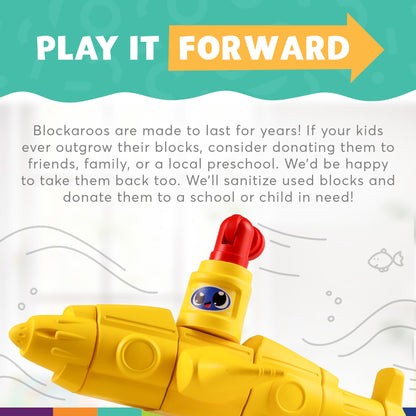 Blockaroo bloques de construcción de espuma magnética, submarino de 10 piezas