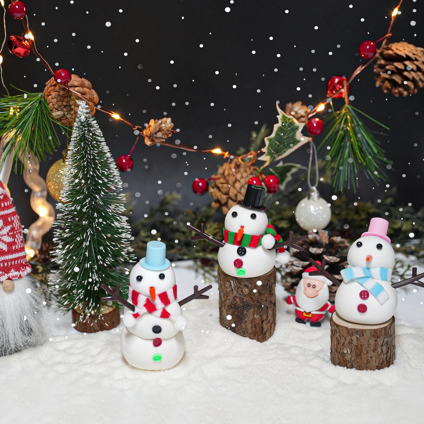 LAWOHO Kit de manualidades de muñeco de nieve para niños