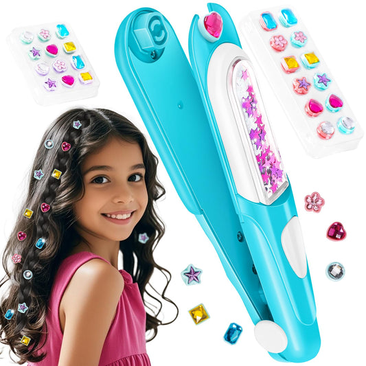 Kit de estampado de gemas para el cabello Yoloflix, joyas brillantes