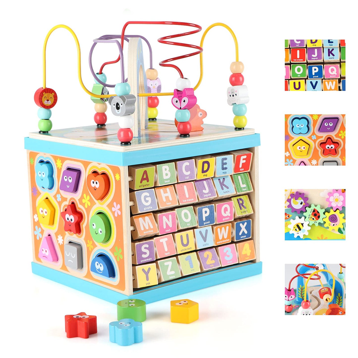 Wondertoys Madera 5 en 1 Multiusos ABC-123