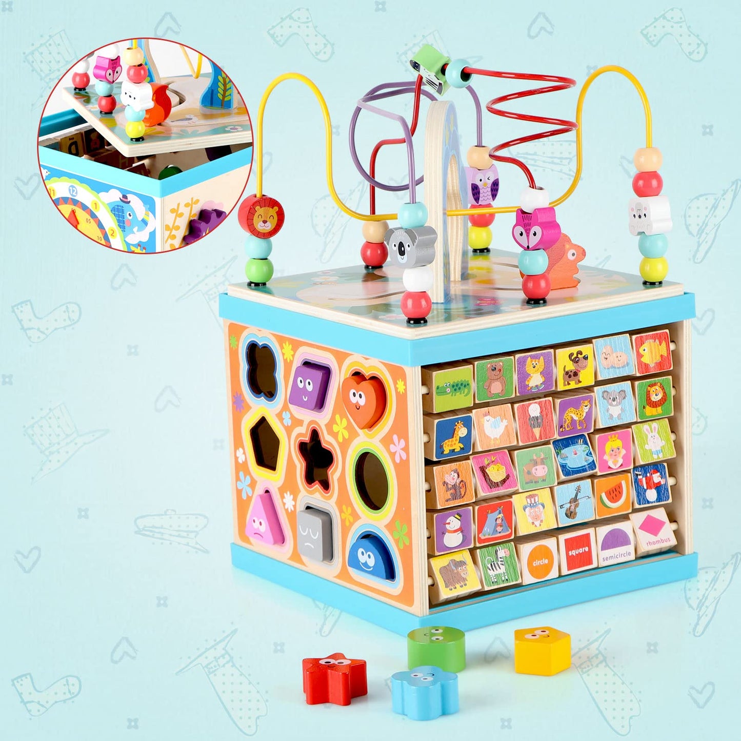 Wondertoys Madera 5 en 1 Multiusos ABC-123