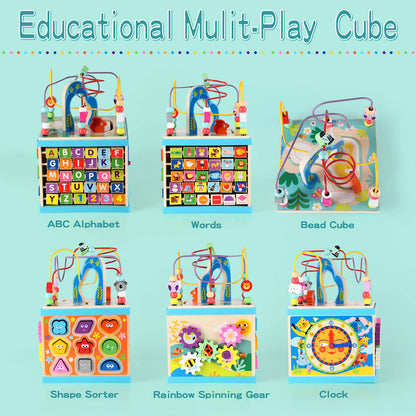 Wondertoys Madera 5 en 1 Multiusos ABC-123