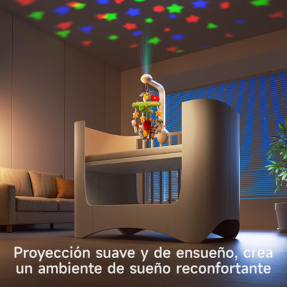 TUMAMA KIDS Movil Cuna Bebe con Música y Proyector de Luz