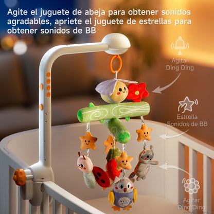 TUMAMA KIDS Movil Cuna Bebe con Música y Proyector de Luz
