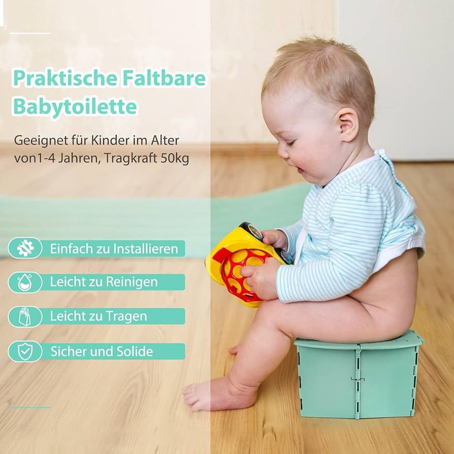 Orinal de viaje para niños, inodoro plegable portátil