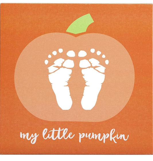 Lienzo de Kate y Milo "Mi pequeña calabaza"