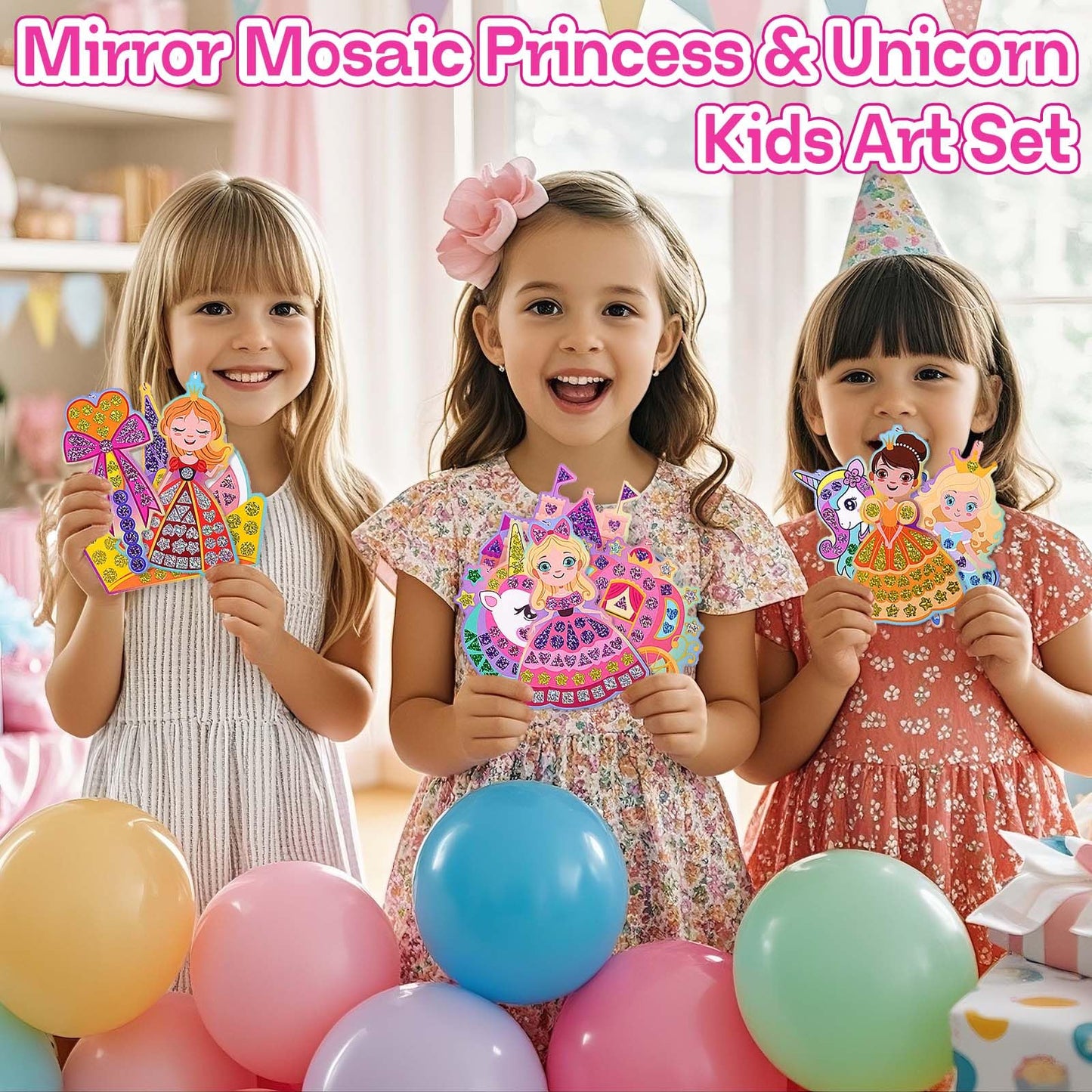 Kit de manualidades de arte de princesa y unicornio con más de 720 pegatinas