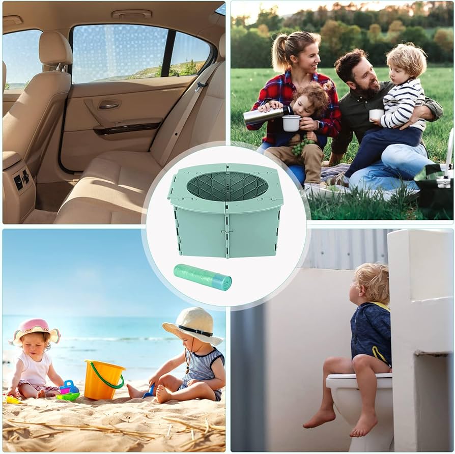 Orinal de viaje para niños, inodoro plegable portátil