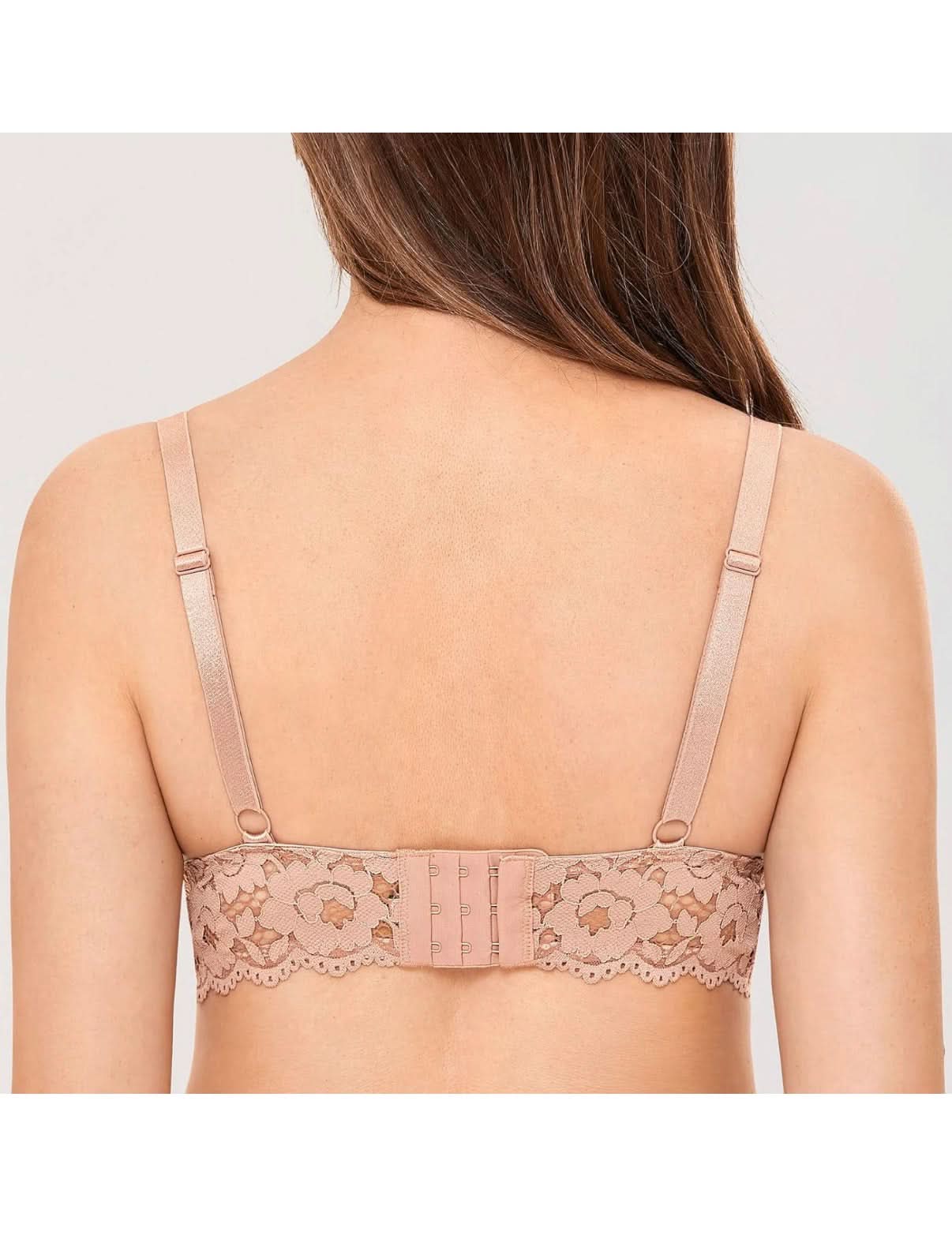 MOMANDA Sujetador de lactancia de encaje para mujer, sin varillas, 34B