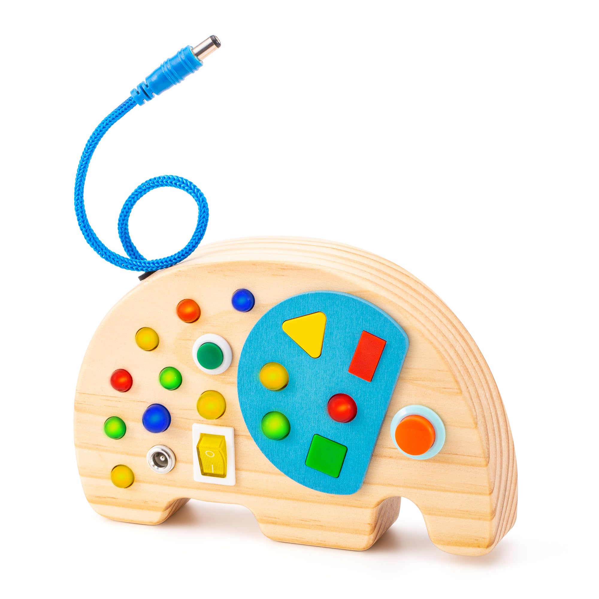 Tablero sensorial Montessori con interruptor de luz