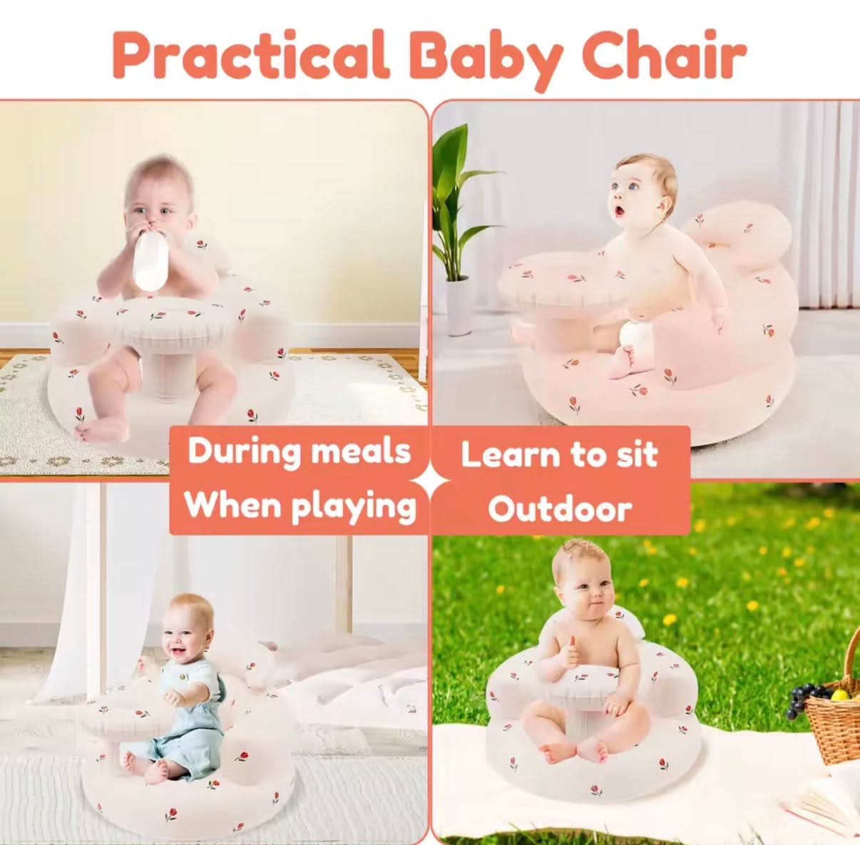 Asiento inflable para bebé