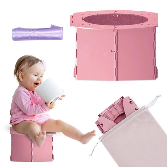 Orinal portátil de viaje para niños pequeños, plegable, ligero, a prueba de fugas