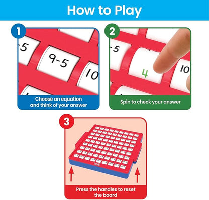 hand2mind Tabla de Práctica de Resta, Juegos de Datos Matemáticos