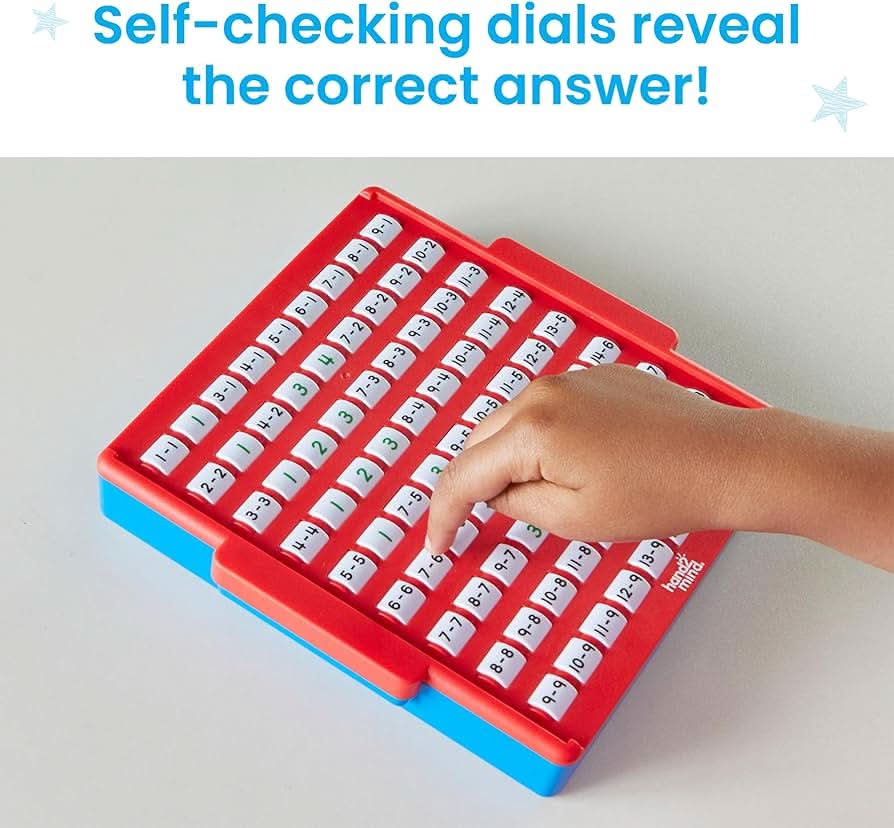 hand2mind Tabla de Práctica de Resta, Juegos de Datos Matemáticos