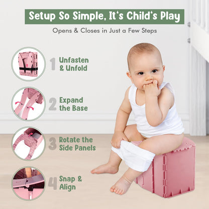 Orinal portátil de viaje para niños pequeños, plegable, ligero, a prueba de fugas