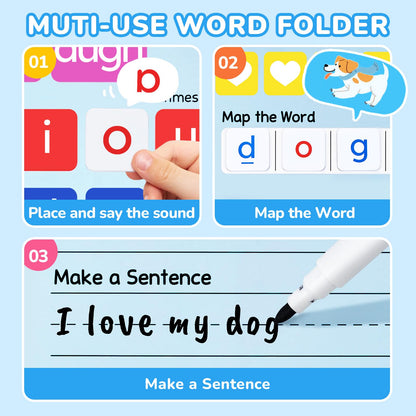 JoyCat 265 Fichas Magnéticas de Letras Fonéticas - Hooked on Phonics