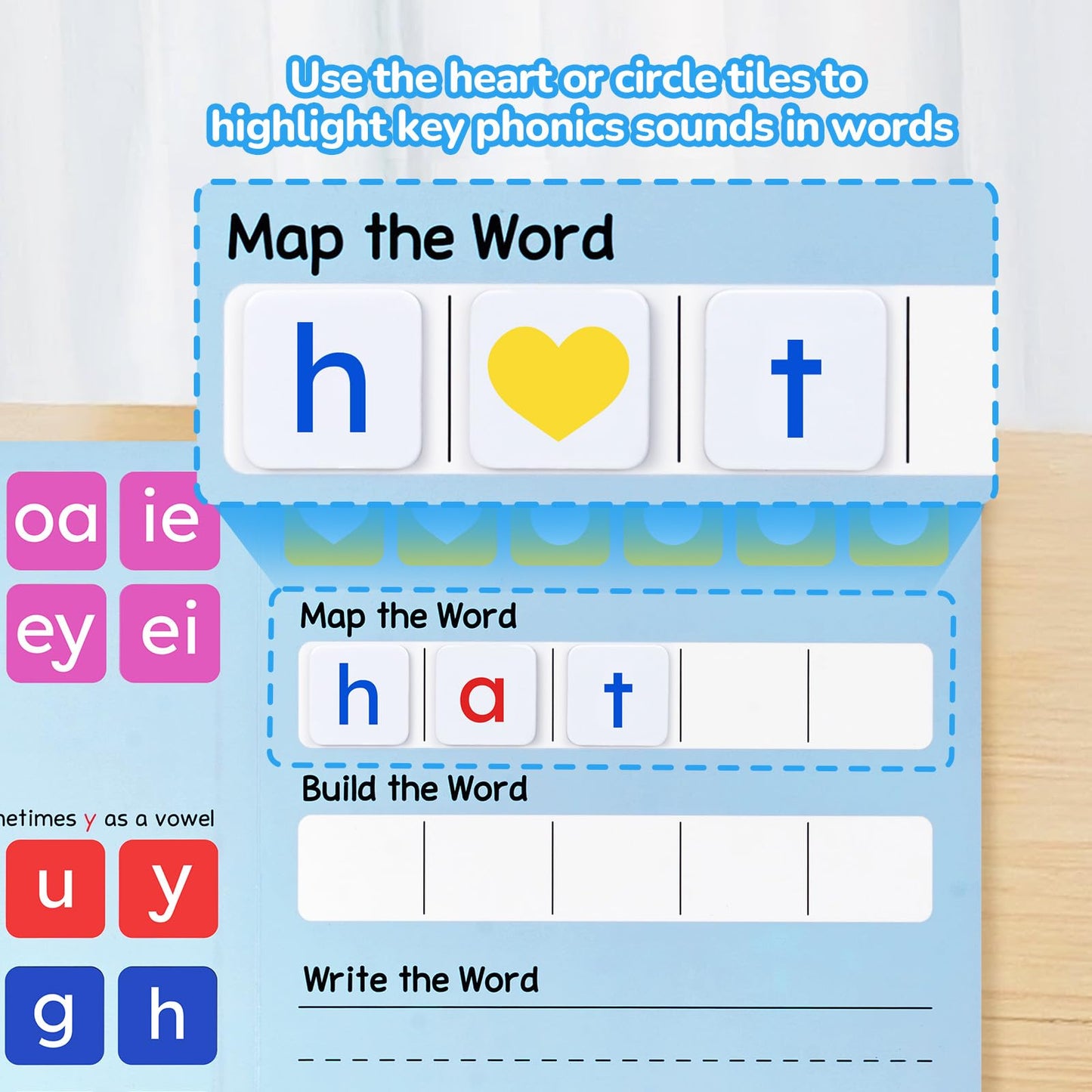 JoyCat 265 Fichas Magnéticas de Letras Fonéticas - Hooked on Phonics
