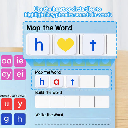 JoyCat 265 Fichas Magnéticas de Letras Fonéticas - Hooked on Phonics