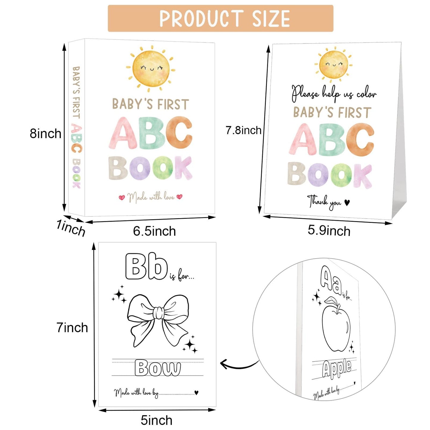 Juego de recuerdo de actividad para baby shower del primer libro ABC