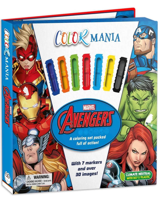 Marvel Avengers: Colormania: con 7 rotuladores y 30 páginas para colorear