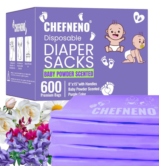 Bolsa de pañales desechable para bebé (600 unidades) con aroma a talco fresco