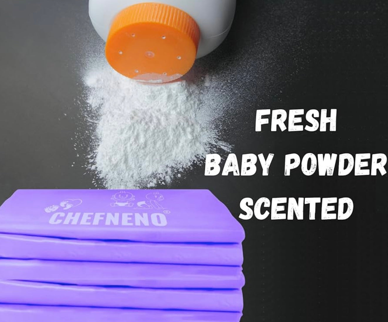 Bolsa de pañales desechable para bebé (600 unidades) con aroma a talco fresco