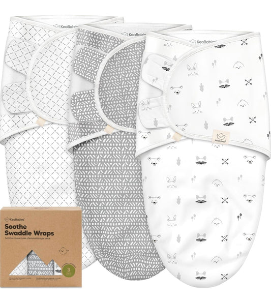 Sacos de 3-6 meses dormir orgánicos para bebé KeaBabies (paquete de 3)