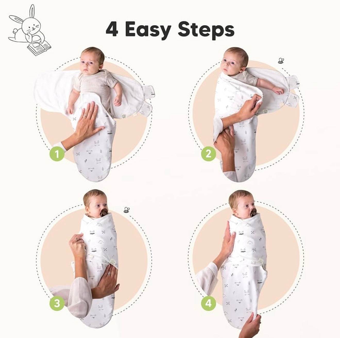 Sacos de 3-6 meses dormir orgánicos para bebé KeaBabies (paquete de 3)