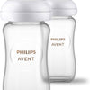 Philips Avent - Biberones de vidrio natural con pezones de respuesta natural (1m+), 8 onzas, paquete de 2