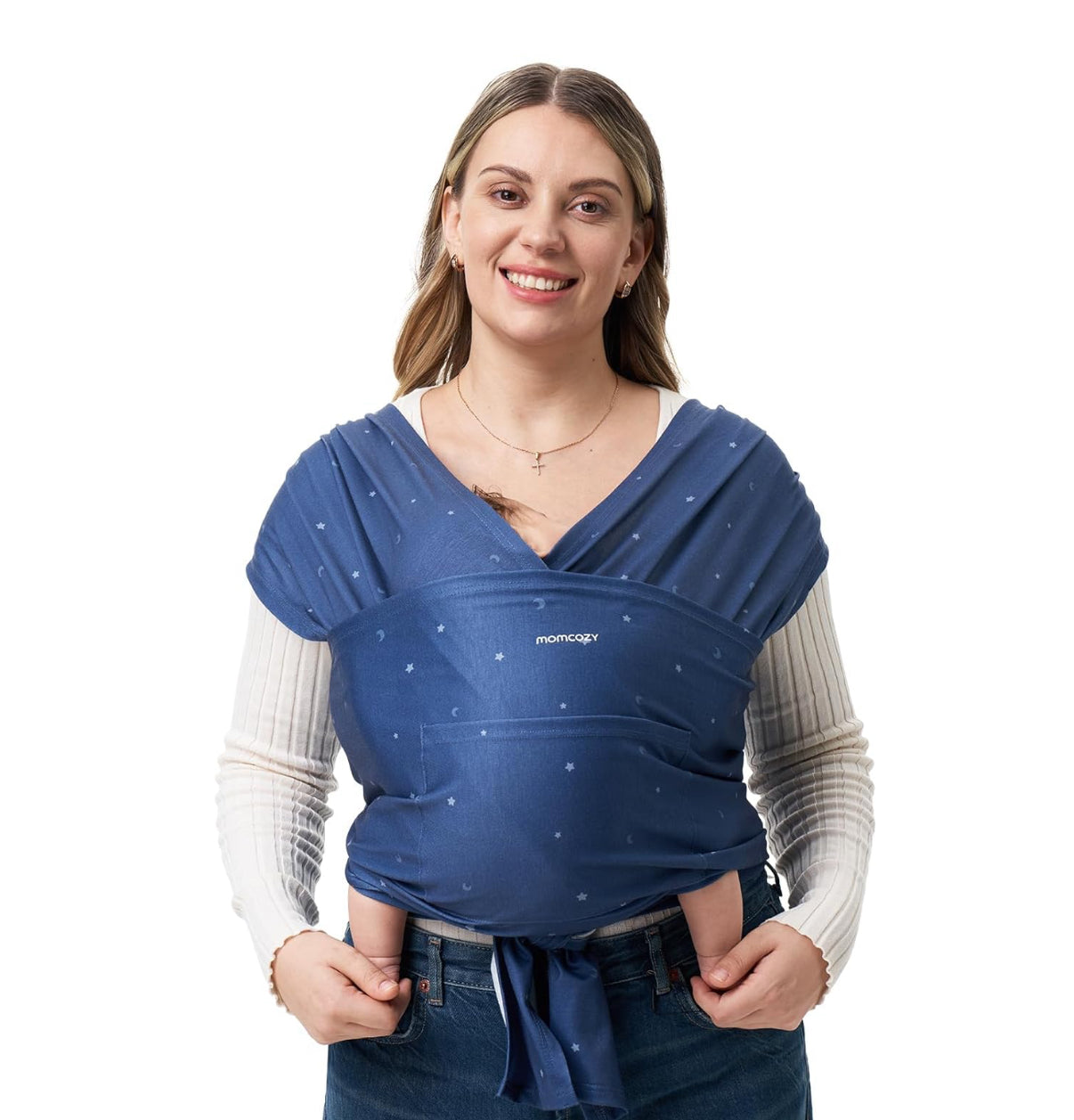 Momcozy Portabebés, fácil de llevar, eslinga ligera manos libres