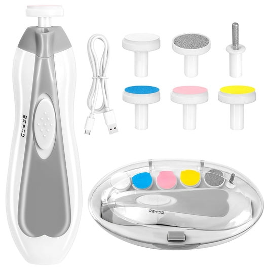 Cortador de uñas eléctrico para bebé, 6 en 1
