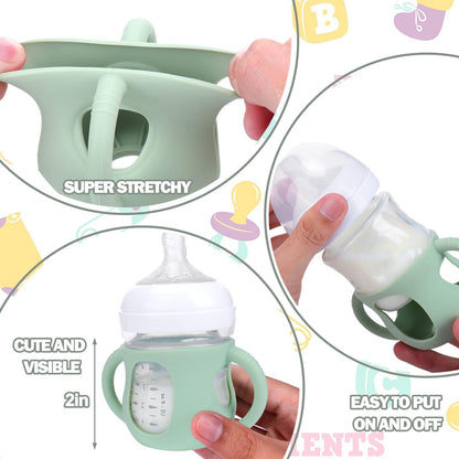 BUSOHA Pack de 2 Fundas de Silicona con Asa para Biberones Avent