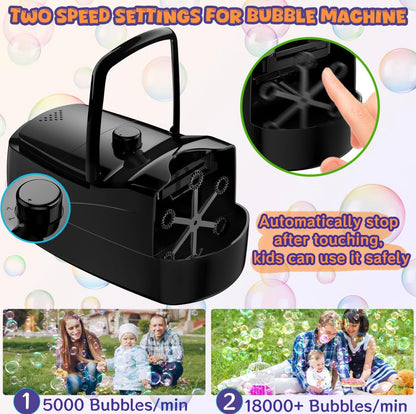Máquina de burbujas automática, soplador de burbujas grandes de más de 18 000