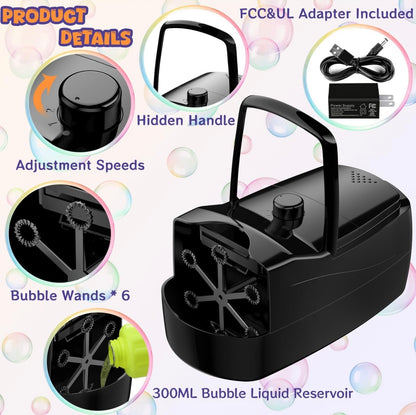 Máquina de burbujas automática, soplador de burbujas grandes de más de 18 000
